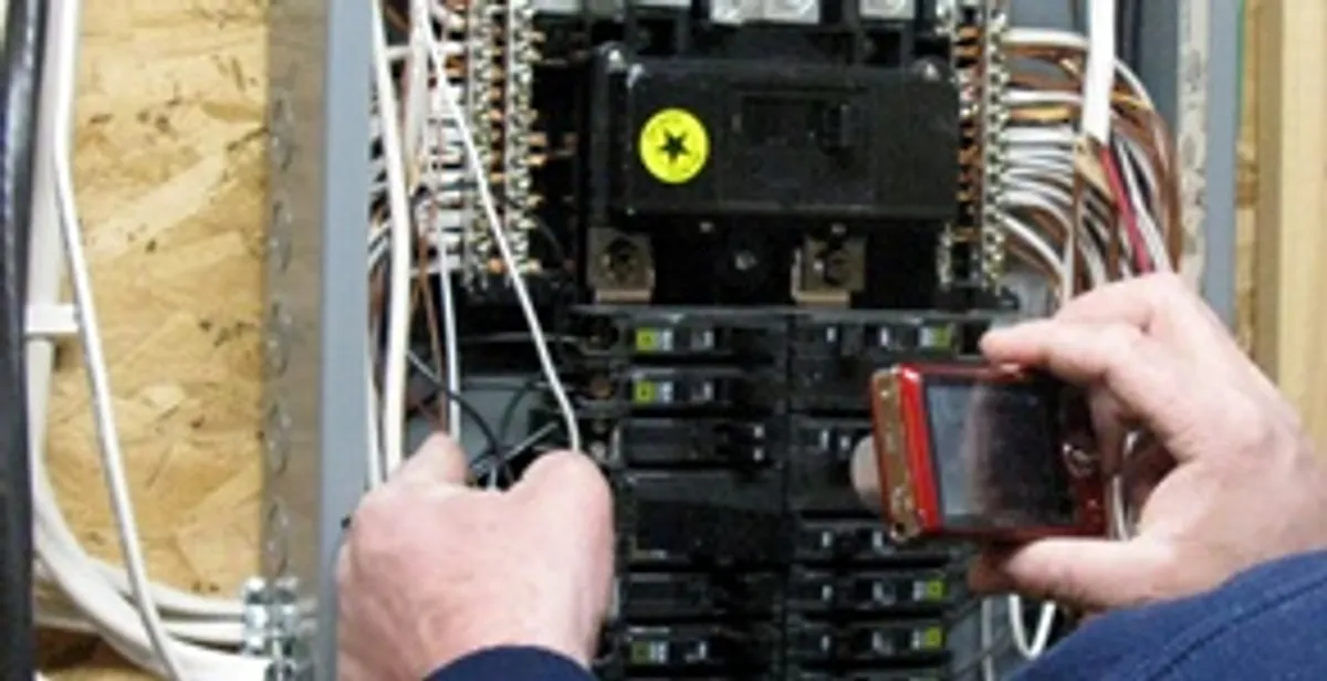 Home electrical inspection of circuit breaker panel by licensed electrician in New Orleans, LA